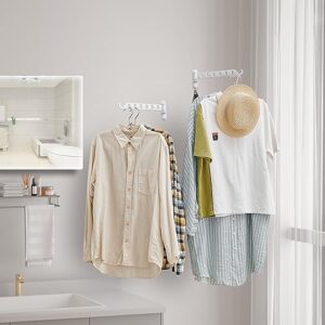 JOOM Laundry Drying Rack Wall Mounted Clothes Drying Rack Clothes Hanger White