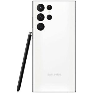 SAMSUNG Galaxy S22 Ultra 5G Factory Unlocked 256GB SM-S908U1 Phantom White (Renewed)