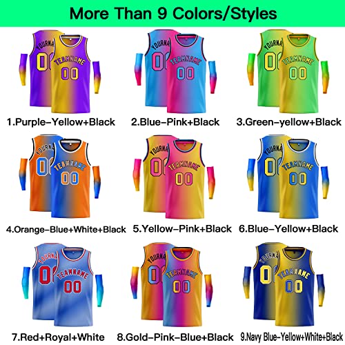 Custom Men Youth Basketball Jersey Stitched or Printed Personalize Your Own Team Name Number Logo