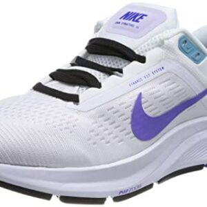 Nike Women's Zoom Structure 24 Trainers (White/Barely Grape/Cerulean/Psychic Purple, us_Footwear_Size_System, Adult, Women, Numeric, Medium, Numeric_9_Point_5)