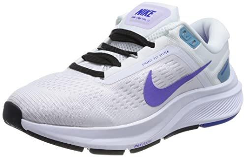 Nike Women's Zoom Structure 24 Trainers (White/Barely Grape/Cerulean/Psychic Purple, us_Footwear_Size_System, Adult, Women, Numeric, Medium, Numeric_9_Point_5)