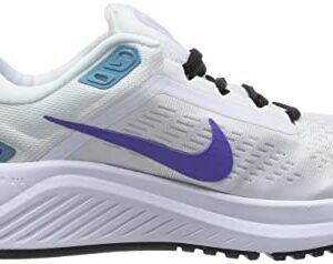 Nike Women's Zoom Structure 24 Trainers (White/Barely Grape/Cerulean/Psychic Purple, us_Footwear_Size_System, Adult, Women, Numeric, Medium, Numeric_9_Point_5)