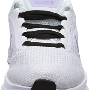 Nike Women's Zoom Structure 24 Trainers (White/Barely Grape/Cerulean/Psychic Purple, us_Footwear_Size_System, Adult, Women, Numeric, Medium, Numeric_9_Point_5)