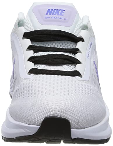 Nike Women's Zoom Structure 24 Trainers (White/Barely Grape/Cerulean/Psychic Purple, us_Footwear_Size_System, Adult, Women, Numeric, Medium, Numeric_9_Point_5)