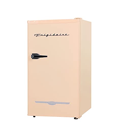 Frigidaire EFR376-CORAL Retro Bar Fridge Refrigerator with Side Bottle Opener, 3.2 cu. Ft, Coral & Keurig K-Mini Coffee Maker, Single Serve K-Cup Pod Coffee Brewer, 6 to 12 oz. Brew Sizes, Dusty Rose