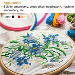 PATIKIL 14 Count Cross Stitch Cloth 20" x 20", Embroidery Cotton Fabric for DIY Needlework, Black