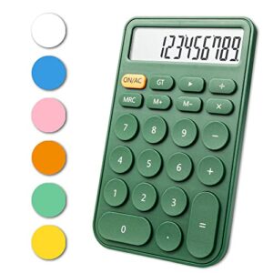 vewingl standard calculator 12 digit,desktop large display and buttons,calculator with large lcd display for office,school, home & business use,automatic sleep,with battery (green) xt100