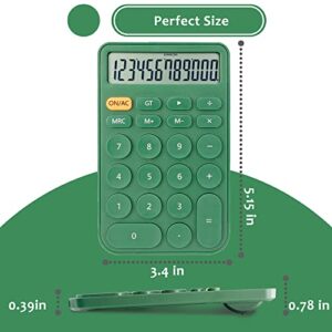 VEWINGL Standard Calculator 12 Digit,Desktop Large Display and Buttons,Calculator with Large LCD Display for Office,School, Home & Business Use,Automatic Sleep,with Battery (Green) XT100