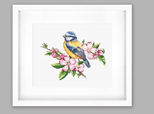 Cross Stitch Kit Luca-S - The Blue tit B1195