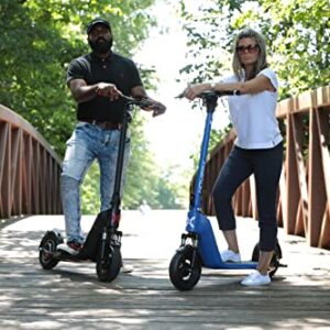 Hover-1 Helios Folding Electric Scooter, 18 MPH Top Speed, 24 Mile Range, 500 Watts Max Power, 10” Pneumatic Tires, Rear Disc Brakes, Removable Battery, and Dual Front Suspension