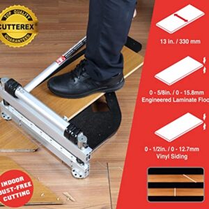 CUTTEREX 13" Professional Laminate Floor Cutter, Vinyl Floor Cutter for VCT, LVT, SPC, PVC, LVP, WPC, Rubber Floor and Rigid Core Vinyl Plank, with Knee Pads