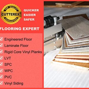 CUTTEREX 13" Professional Laminate Floor Cutter, Vinyl Floor Cutter for VCT, LVT, SPC, PVC, LVP, WPC, Rubber Floor and Rigid Core Vinyl Plank, with Knee Pads