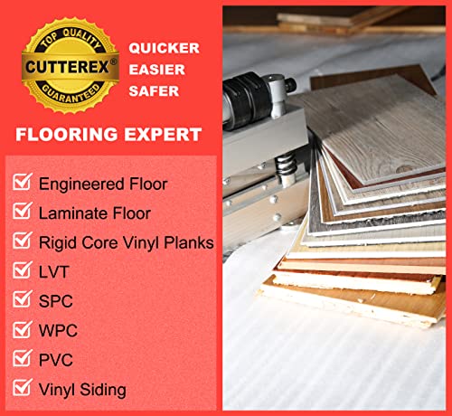 CUTTEREX 13" Professional Laminate Floor Cutter, Vinyl Floor Cutter for VCT, LVT, SPC, PVC, LVP, WPC, Rubber Floor and Rigid Core Vinyl Plank, with Knee Pads