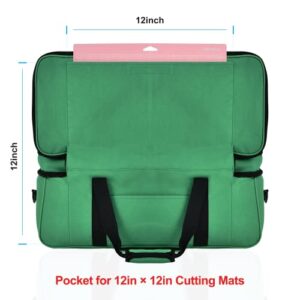 aceyoon Carrying Case for CRICUT, Double-Layer CRICUT organize and Storage Tote Bag with Dust Cover for CRICUT Cut Machine, Compatible with Explore air 2, Maker, Maker3
