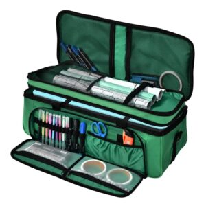 aceyoon carrying case for cricut, double-layer cricut organize and storage tote bag with dust cover for cricut cut machine, compatible with explore air 2, maker, maker3