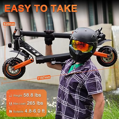 Electric Scooter Adults, 600W Electric Scooter with Seat 30 MPH & 35 Miles, 9" Off-Road Tires, Hexa-Absorbers, Foldable Sport Scooter for Adults and Teens