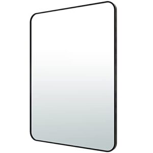 scwf-gz 20x30 square mirror full length wall mounted hanging or against wall metal frame dressing make-up mirrors for entryway bedroom bathroom living room 20 30 inch black