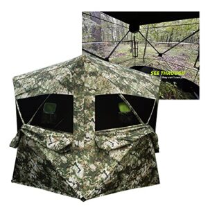 venatic cloak 2.0, 2 person full panel see-through hunting blind, floor space 58" x 58"