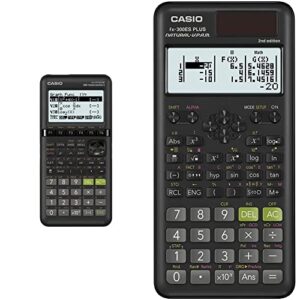 casio fx-9750giii black graphing calculator & fx-300esplus2 2nd edition, standard scientific calculator, black