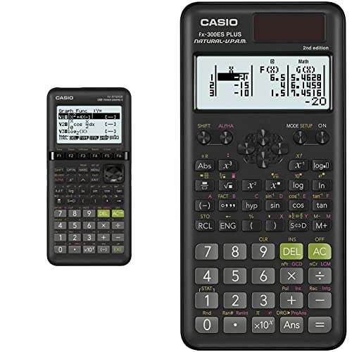 Casio fx-9750GIII Black Graphing Calculator & fx-300ESPLUS2 2nd Edition, Standard Scientific Calculator, Black