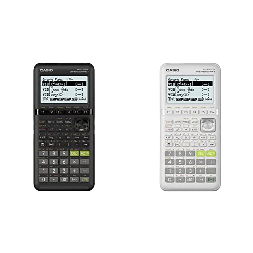 Casio fx-9750GIII Black Graphing Calculator & fx-9750GIII White Graphing Calculator (fx-9750GIII-WE)