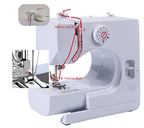 Sewing Machine, Mini Sewing Machine, Electric Portable Sewing Machine for Beginners, 12 Stitch Dual Speed with Foot Pedal & Sewing Kit