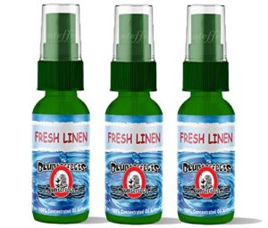 blunteffects blunt effects 100% concentrated air freshener car/home oder neutralizing spray (3 pack) [choose the scent] (fresh linen)