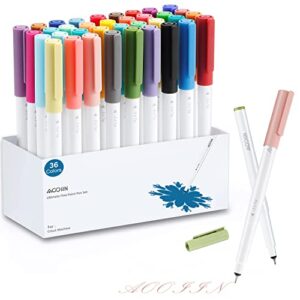 aooiin fine point pens for cricut maker 3/maker/explore 3/air 2, 36 pack markers pens set 0.4 tip ultimate writing drawing pen for cricut machine