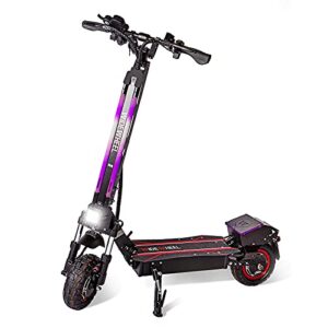 widewheel w6 off-road electric scooter adults, 2000w double motors, up to 40 mph & 40 miles, folding commuter scooter electric for adults, 10" off-road tires sport scooters (without seat)