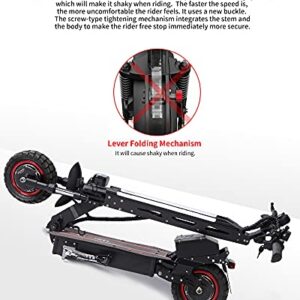 WIDEWHEEL W6 Off-Road Electric Scooter Adults, 2000W Double Motors, Up to 40 MPH & 40 Miles, Folding Commuter Scooter Electric for Adults, 10" Off-Road Tires Sport Scooters (Without seat)