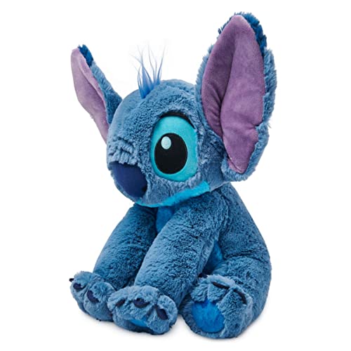 Disney Store Stitch Plush Soft Toy, Medium 15 3/4 inches, Lilo & Stitch, Cuddly Alien Soft Toy with Big Floppy Ears and Fuzzy Texture, Suitable for All Ages Toy Figure