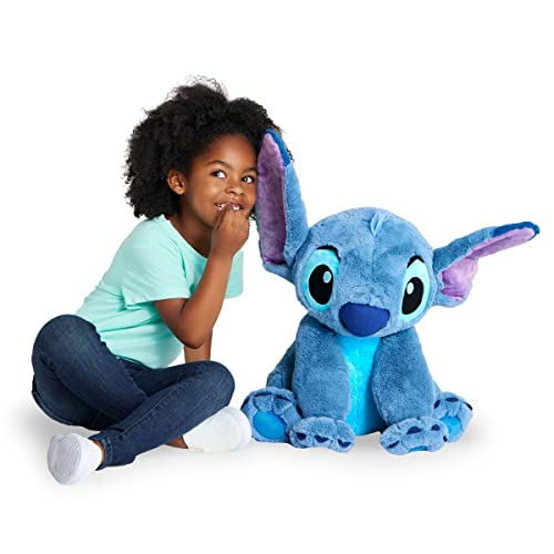 Disney Store Stitch Plush Soft Toy, Medium 15 3/4 inches, Lilo & Stitch, Cuddly Alien Soft Toy with Big Floppy Ears and Fuzzy Texture, Suitable for All Ages Toy Figure