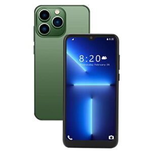 i13pro max 4g unlocked phone for android 11, 6.1 inch hd display phone with gravity sensing navigation system, dual sim 4gb ram 64gb rom 8mp 16mp 4000mah battery unlocked mobile phone(dark green)