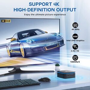 KAMRUI AK1 Plus Mini PC, Intel 12th Gen N95(up to 3.4GHz) Mini Desktop Computers, 8GB RAM/256GB M.2 SSD Micro Computer Tower Support 4K UHD, Dual Wi-Fi, BT 4.2 for Business Home Office