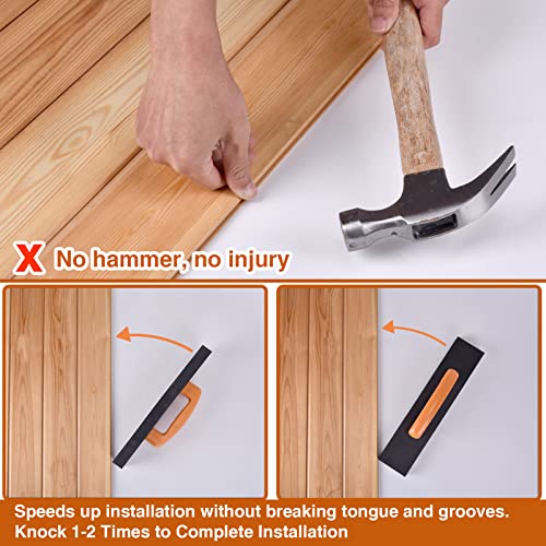 Cavnewt Flooring Tools,Heavy Big 60 oz 15" Flooring Installation Tools,Tapping Block for Boat Home Gym Vinyl Hardwood Laminate Garage Outdoor Rubber Clearance Wood Lvp Bamboo Snap Together Flooring