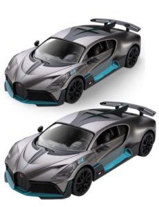 miebely bugatti divo remote control car, rechargeable high speed toy car 12km/h officially authorized model car 2.4ghz vehicle racing hobby rc car children, adults with led lights birthday gift