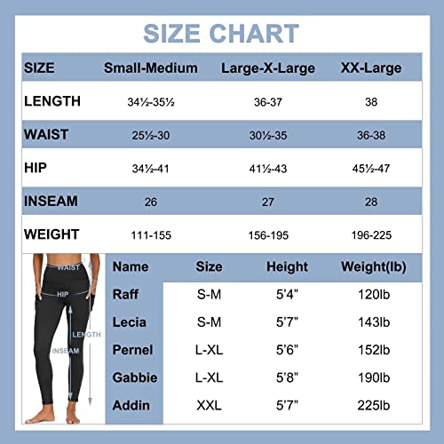 3 Packs Leggings with Pockets for Women, Soft High Waisted Tummy Control Workout Yoga Pants (Reg & Plus Size)