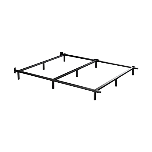 Hafenpo Metal Bed Frame - Sturdy Platform Bed Frame Heavy Duty Non-Slip Black Bed Frame 9 Leg Support Easy to Assemble Suitable for Any Space Queen Size