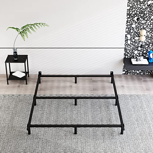 Hafenpo Metal Bed Frame - Sturdy Platform Bed Frame Heavy Duty Non-Slip Black Bed Frame 9 Leg Support Easy to Assemble Suitable for Any Space Queen Size