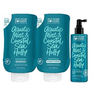 not your mother’s naturals shampoo and conditioner hair care variety set - naturally occurring ingredients, sulfate-free shampoo and conditioner for all hair types (scalp refresh)