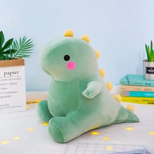 DUANMUL Cute Fat Dinosaur Plush Toys, Soft Stuffed Animals Toys Dolls, Dino Plushies, Cute Birthday Gifts for Kids Girls Boys (Green,8in)