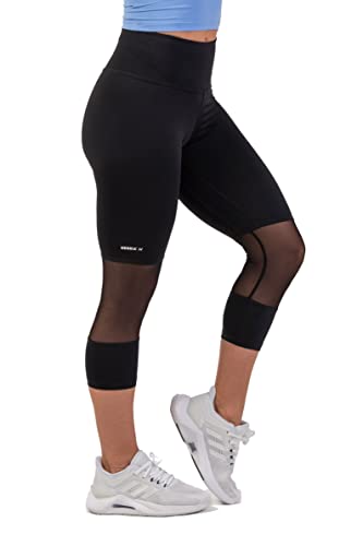 NEBBIA High-Waist ¾ Length Sporty Leggings 406 Black