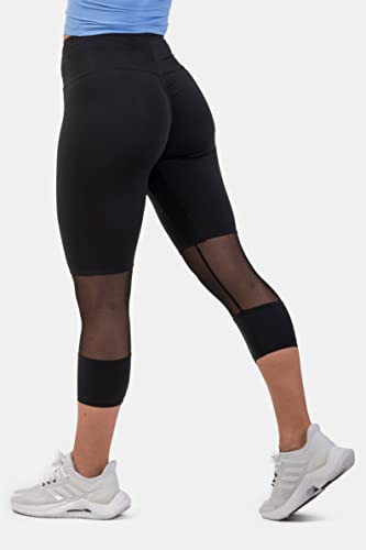 NEBBIA High-Waist ¾ Length Sporty Leggings 406 Black