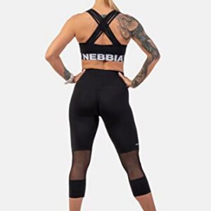 NEBBIA High-Waist ¾ Length Sporty Leggings 406 Black