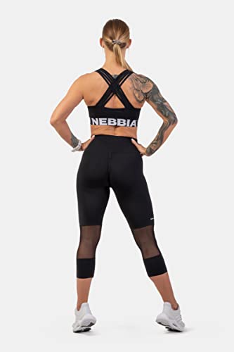 NEBBIA High-Waist ¾ Length Sporty Leggings 406 Black