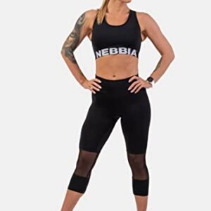 NEBBIA High-Waist ¾ Length Sporty Leggings 406 Black