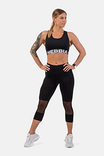 NEBBIA High-Waist ¾ Length Sporty Leggings 406 Black