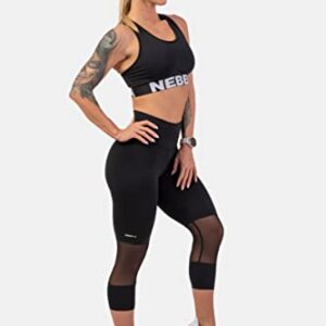 NEBBIA High-Waist ¾ Length Sporty Leggings 406 Black