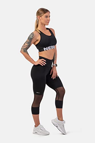 NEBBIA High-Waist ¾ Length Sporty Leggings 406 Black