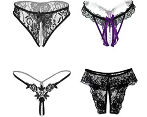 lyeacs women’s sexy panties,lace thongs g-string y-back underwear